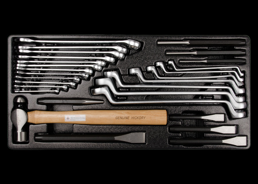 KING TONY Profi-Werkzeuge - Zoll Schraubenschlüssel und Kraftwerkzeug-Set - 28  tlg. 990128SR