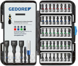 GEDORE Bitsortiment 666-045 45-teilig mit Torsionszone und Farbcodierung