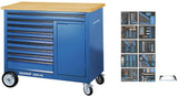 GEDORE Rollwerkbank 1504 XL – 7 Schubladen, 1000 kg, 1250 mm, Multiplex-Buchenholz