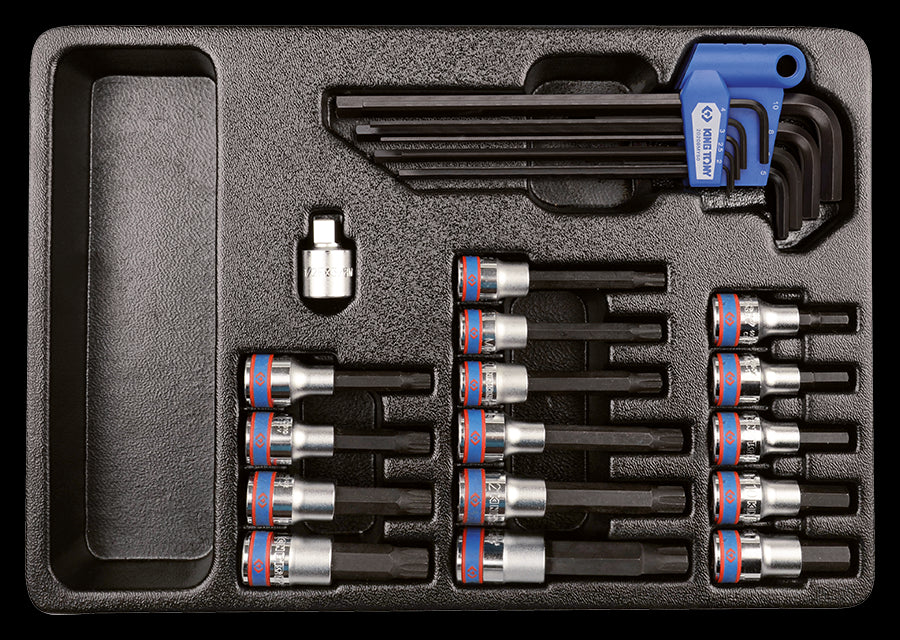 KING TONY Profi-Werkzeuge - Winkelschraubendreher für XZN®, RIBE - 26 tlg. 991024MR50