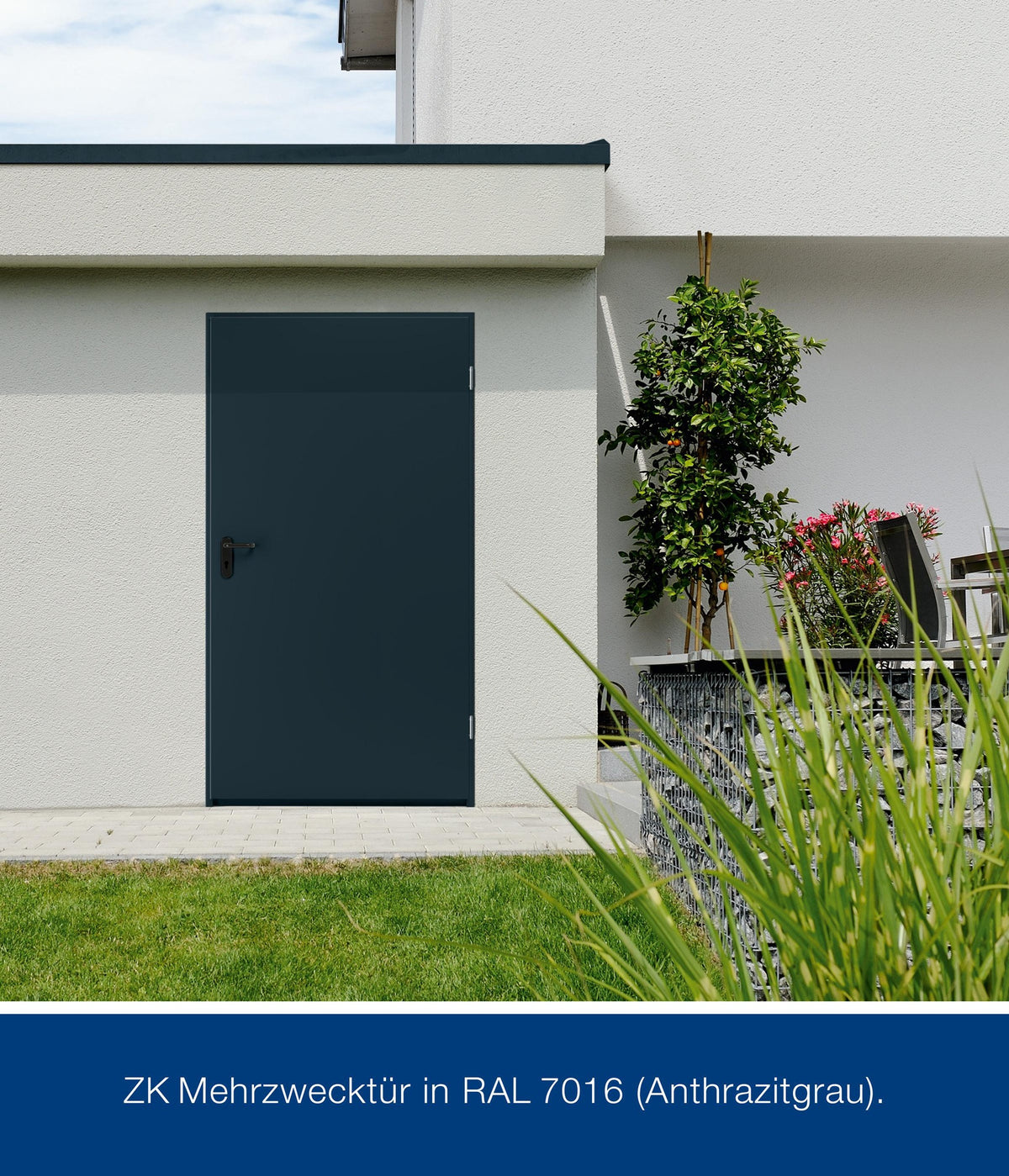 HÖRMANN ZK Mehrzwecktür Stahlblech 875x2000 mm DIN links RAL9010