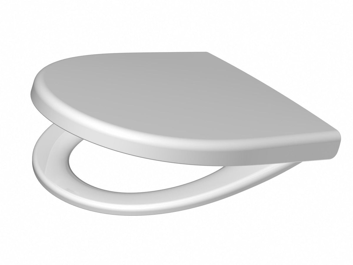 HAMBERGER WC-Sitz Kadett 300 S weiß Duroplast mit Edelstahlbefestigung und Deckel