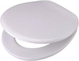 HAMBERGER Pagette WC-Sitz V.I.P. weiß Duroplast mit Deckel und durchgehender Scharnierwelle