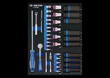 KING TONY Profi-Werkzeuge - 1/4"+ 1/2" Steckschlüssel-Set, EVAWAVE, mit Zubehör - 40 tlg. 97540MRE