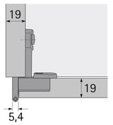 HETTICH Grundscharnier Selekta Pro 2000 vorliegend/halb vorliegend Auflage 16 mm vernickelt