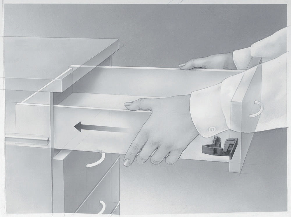 HETTICH Quadro V6 Vollauszug mit Silent System, 320 mm, Stahl verzinkt, 25 kg