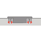 HETTICH Sensys 8657i Weitwinkelscharnier mit integrierter Dämpfung, halb vorliegend, TH 52