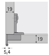 HETTICH Grundscharnier Selekta Pro 2000 vorliegend/halb vorliegend Auflage 16 mm vernickelt