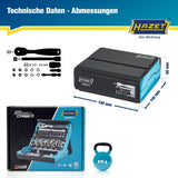 HAZET Steckschlüssel- und Bitsortiment SmartCase 2200SC-2, 50-teilig, 1/4″