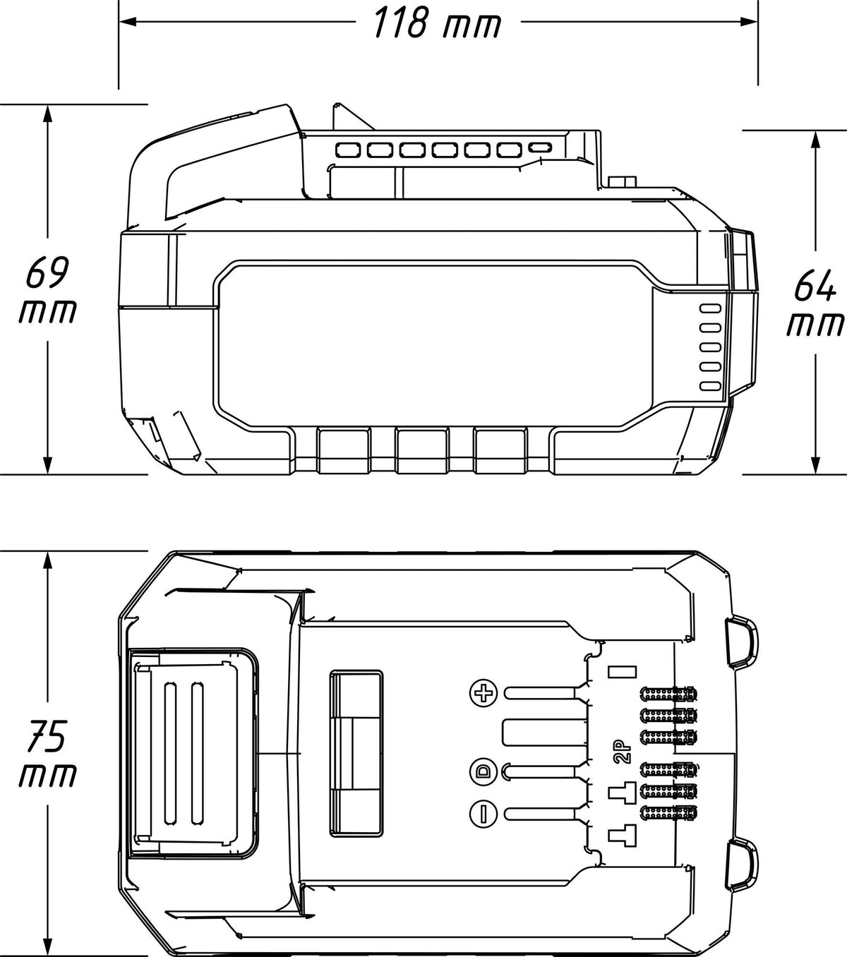 HAZET Akku 9500-05 18V 5Ah Li-Ion mit LED-Kapazitätsanzeige