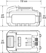 HAZET Akku 9500-05 18V 5Ah Li-Ion mit LED-Kapazitätsanzeige