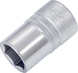 HAZET Steckschlüsseleinsatz 900 1/2 Zoll 6-kant SW 10 mm Länge 38 mm – CV-Stahl verchromt