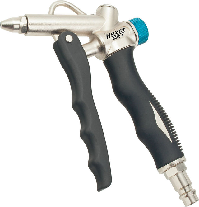 HAZET Druckluftausblaspistole 9040-4 mit Kupplungsstecker DN 7,2 – Druckregulator & Kratzschutz