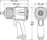 HAZET Druckluftschlagschrauber 9012TT 12,5 mm (1/2 Zoll) A4-kt. 1356 Nm – Twin Turbo