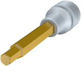 HAZET Steckschlüsseleinsatz 986-4 1/2 Zoll Innen-6-kant SW 4 mm Länge 60 mm TIN-beschichtet