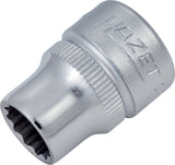 HAZET Steckschlüsseleinsatz 880Z 3/8 Zoll 12-kant SW 10 mm – CV-Stahl, verchromt