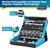 HAZET Steckschlüssel- und Bitsortiment SmartCase 2200SC-2, 50-teilig, 1/4″