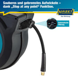 HAZET Druckluftschlauchtrommel 9040N-10 für Druckluft und Wasser, 15 m, automatisch