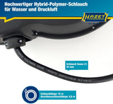 HAZET Druckluftschlauchtrommel 9040N-10 für Druckluft und Wasser, 15 m, automatisch