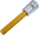 HAZET Steckschlüsseleinsatz 8801 3/8 Zoll 6-kant SW 10 mm, Länge 85 mm, TIN-beschichtet