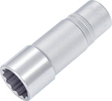 HAZET Steckschlüsseleinsatz 900TZ10 1/2 Zoll SW 10 mm Länge 85 mm – 12-kant CV-Stahl verchromt