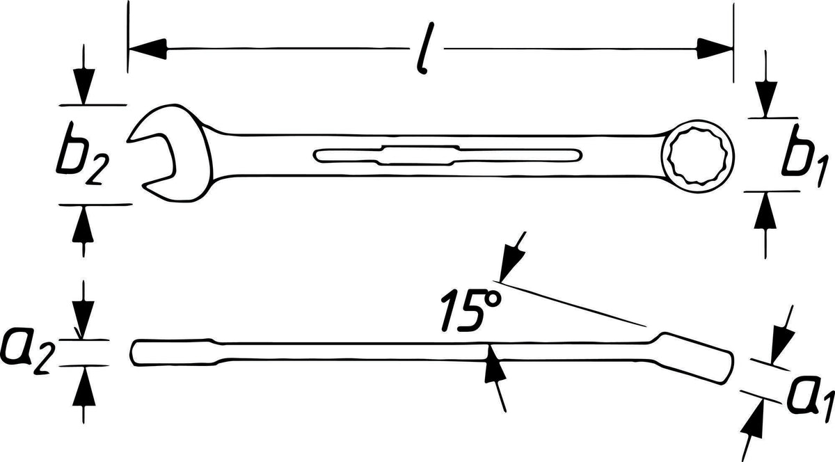 HAZET Ringmaulschlüssel 600 LG SW 10 mm – extra lang, CV-Stahl, verchromt