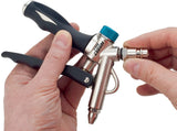 HAZET Druckluftausblaspistole 9040-4 mit Kupplungsstecker DN 7,2 – Druckregulator & Kratzschutz