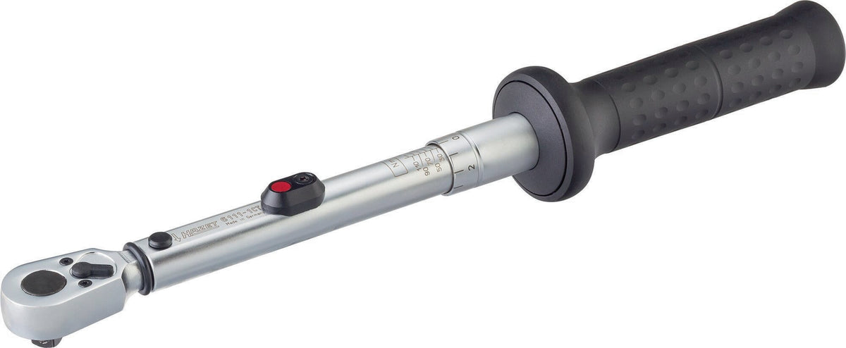 HAZET Drehmomentschlüssel 6111-1CT 3/8 Zoll 20-120 Nm mit Umschaltknarre und Kalibrierschein