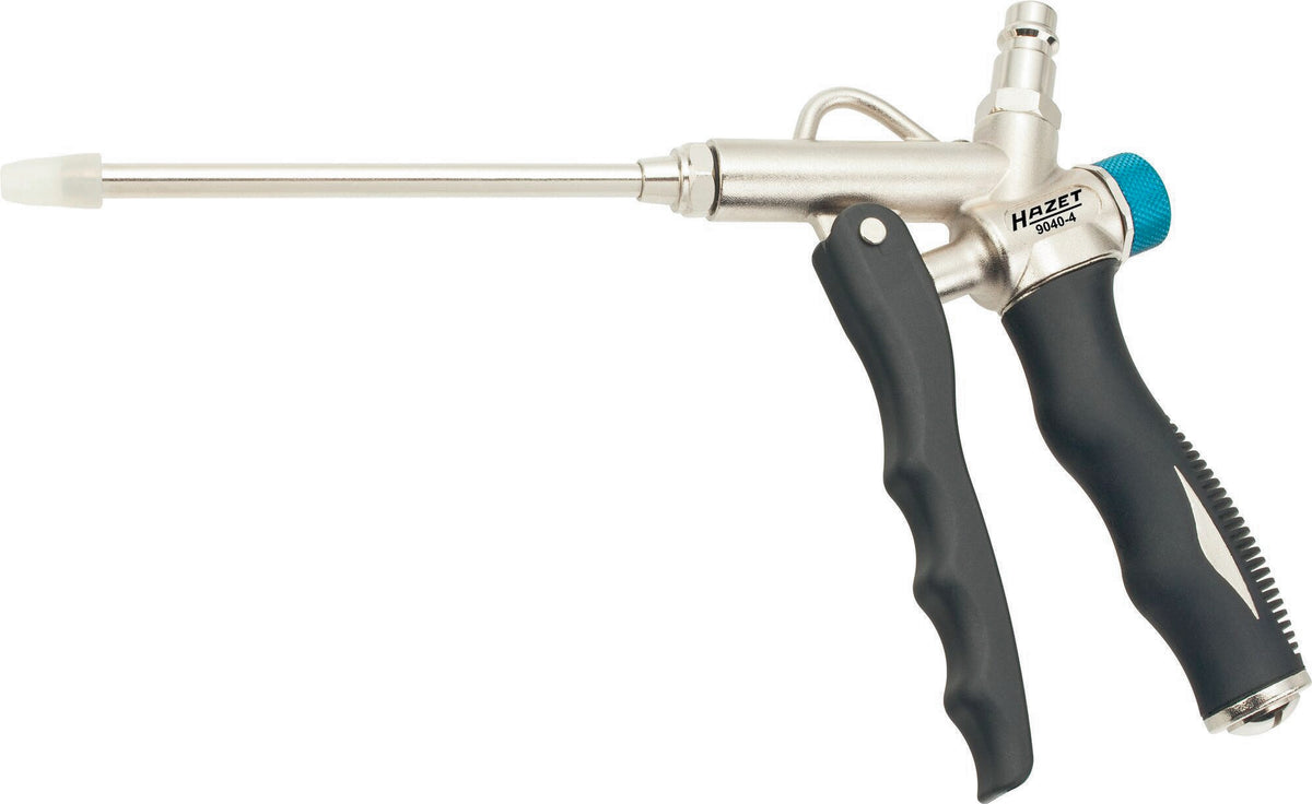 HAZET Druckluftausblaspistole 9040-4 mit Kupplungsstecker DN 7,2 – Druckregulator & Kratzschutz