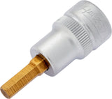 HAZET Steckschlüsseleinsatz 8801K 3/8 Zoll 6-kant SW 3 mm, Länge 43,5 mm, TIN-beschichtet