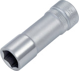 HAZET Steckschlüsseleinsatz 880LG 3/8 Zoll 6-kant SW 10 mm, Länge 54 mm, verchromt