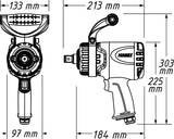 HAZET Druckluftschlagschrauber 9013TT 20 mm (3/4″) A4-kt. 2170 Nm – Twin Turbo Technologie