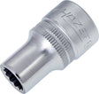HAZET Steckschlüsseleinsatz 900Z-10 1/2 Zoll 12-kant SW 10 mm – CV-Stahl verchromt