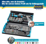HAZET Bitsortiment SmartCase 2200SC-31, 73-teilig, Schlitz/PH/PZD/TX/Innen-6Kt. mit Farbcode