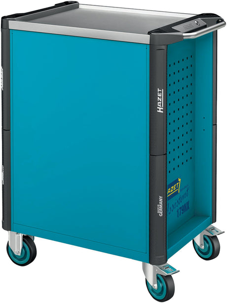HAZET Werkzeugwagen 179NX-7/137 mit 137-teiligem Sortiment, 7 Schubladen, 1000 kg, Edelstahl-Arbeitsfläche
