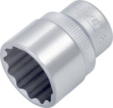 HAZET Steckschlüsseleinsatz 880Z 3/8 Zoll 12-kant SW 10 mm – CV-Stahl, verchromt