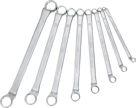 HAZET Doppelringschlüsselsatz 630/12 12-tlg. SW 6-32mm tief gekröpft – CV-Stahl, verchromt