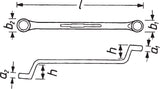 HAZET Doppelringschlüssel 630 12x13mm 220mm – tief gekröpft, CV-Stahl, verchromt