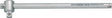 HAZET Quergriff mit Gleitstück 8815 3/8 Zoll Länge 198 mm – CV-Stahl verchromt