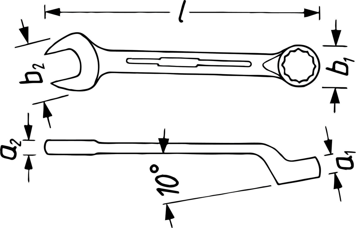 HAZET Ringmaulschlüssel 603 SW 10 mm, Form B, CV-Stahl, DIN 3113 – Länge 137 mm