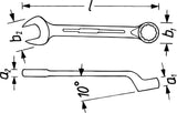HAZET Ringmaulschlüssel 603 SW 10 mm, Form B, CV-Stahl, DIN 3113 – Länge 137 mm