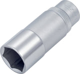 HAZET Steckschlüsseleinsatz 880LG 3/8 Zoll 6-kant SW 10 mm, Länge 54 mm, verchromt