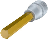 HAZET Steckschlüsseleinsatz 986-4 1/2 Zoll Innen-6-kant SW 4 mm Länge 60 mm TIN-beschichtet