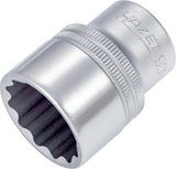 HAZET Steckschlüsseleinsatz 900Z-10 1/2 Zoll 12-kant SW 10 mm – CV-Stahl verchromt