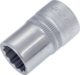 HAZET Steckschlüsseleinsatz 900Z-10 1/2 Zoll 12-kant SW 10 mm – CV-Stahl verchromt