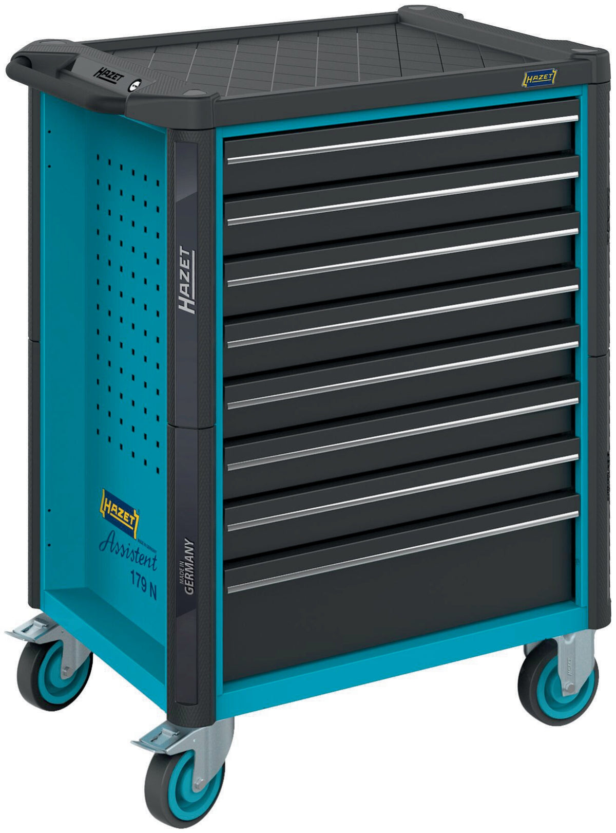 HAZET Werkzeugwagen 179N-7/220 – 7 Schubladen, 220-teilig, 540 kg, Stahlblech blau