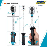 HAZET Drehmomentschlüssel 6111-1CT 3/8 Zoll 20-120 Nm mit Umschaltknarre und Kalibrierschein