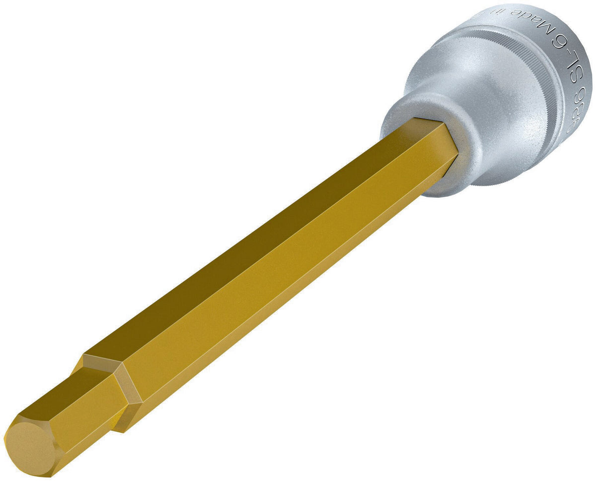 HAZET Steckschlüsseleinsatz 986-4 1/2 Zoll Innen-6-kant SW 4 mm Länge 60 mm TIN-beschichtet