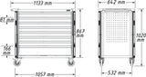 HAZET Werkzeugwagen 179NXXL-8D, 8 Schubladen, 1000 kg, Edelstahl-Arbeitsfläche