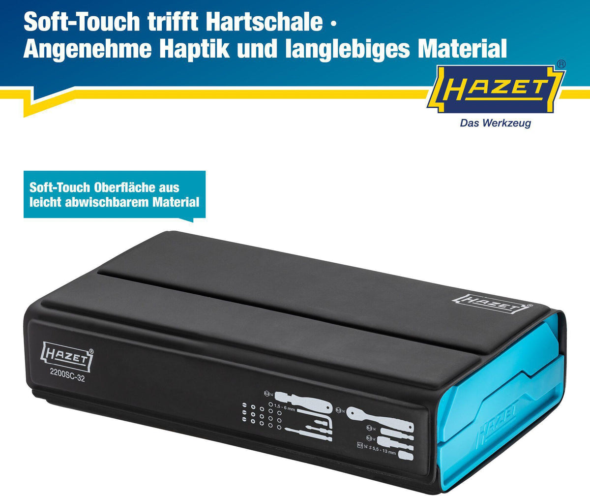 HAZET Bitsortiment SmartCase 2200SC-32, 59-teilig, Schlitz/PH/PZ/TX/Innensechskant